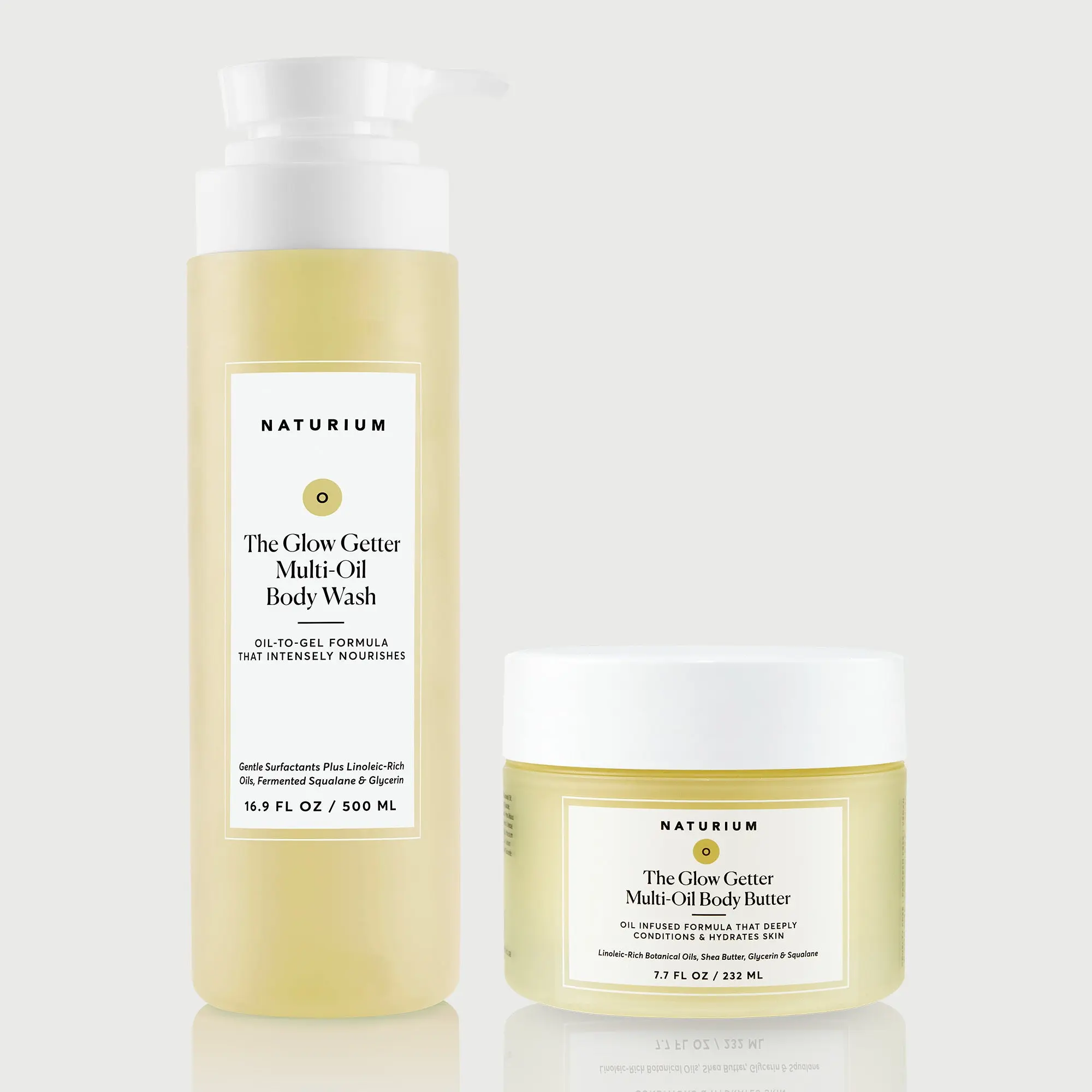 Naturium The Glow All Out Body Bundle, Body Wash and Lotion Set