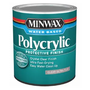 Minwax 270596 1 Quart Water-Based Polycrylic Protective Finish Minwax 270596 1 Quart Water-Based Polycrylic Protective Finish