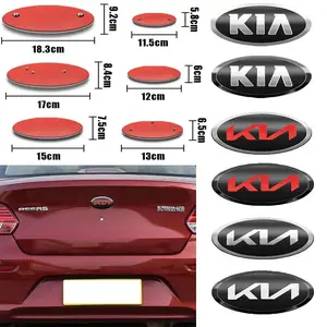 1Pcs 3D ABS 11.4/12/13/15/17/18.3cm Car Front Hood Bonnet Emblem Rear Trunk Badge Logo Sticker For KIA sportage r ceed sorento cerato optima picanto rio soul k3 k5 k9 stonic niro Auto Accessories
