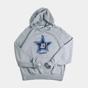 JLY Stitched Denim Star Premium Hoodie