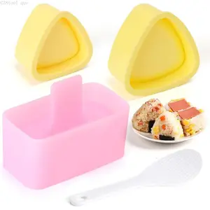 3 Pack Onigiri Sushi Maker Mold Kit Classic Triangle Rice Musubi Press Mold for Kid Lunch Bento Home DIY Complete Sushi Making Kit Premium Food-Grade Materials Effortless Sushi Shaping Easy to Clean & Store Fun & Engaging Cooking ExperienceC38tool que