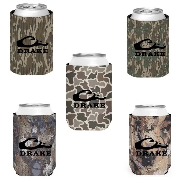 Drake Waterfowl Can Cooler, Duck Camo Beer Sleeve, Hunting Beverage Insulator, Neoprene Soda Can Cooler, Duck Hunter Drink Holder, Gift for Waterfowl Hunters