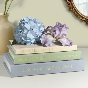 CNARIO Decorative Books for Home Decor, Set of 3 Linen Faux Books, Coffee Table Decor, Hidden Storage Book Box for Bookshelf, Mantel & Entryway, Photo & Keepsake Organization