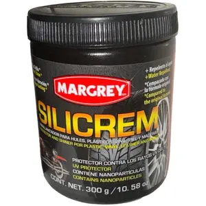 Margrey Silicrem Protector and Shiner for Plastic, Vinyl, Leather and Wood - Silicrem 300 ml