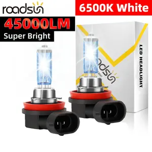 Roadsun 2pcs H7 H4 H11 H1 Bulbs, Headlight Bulbs, Automotive Headlight Bulbs, 100w 12V Car Halogen Lights, Brightness Boosted 900%, Ultra- Light, Long Lifespan, Easy Installation, Car Headlights, Headlight Replacement