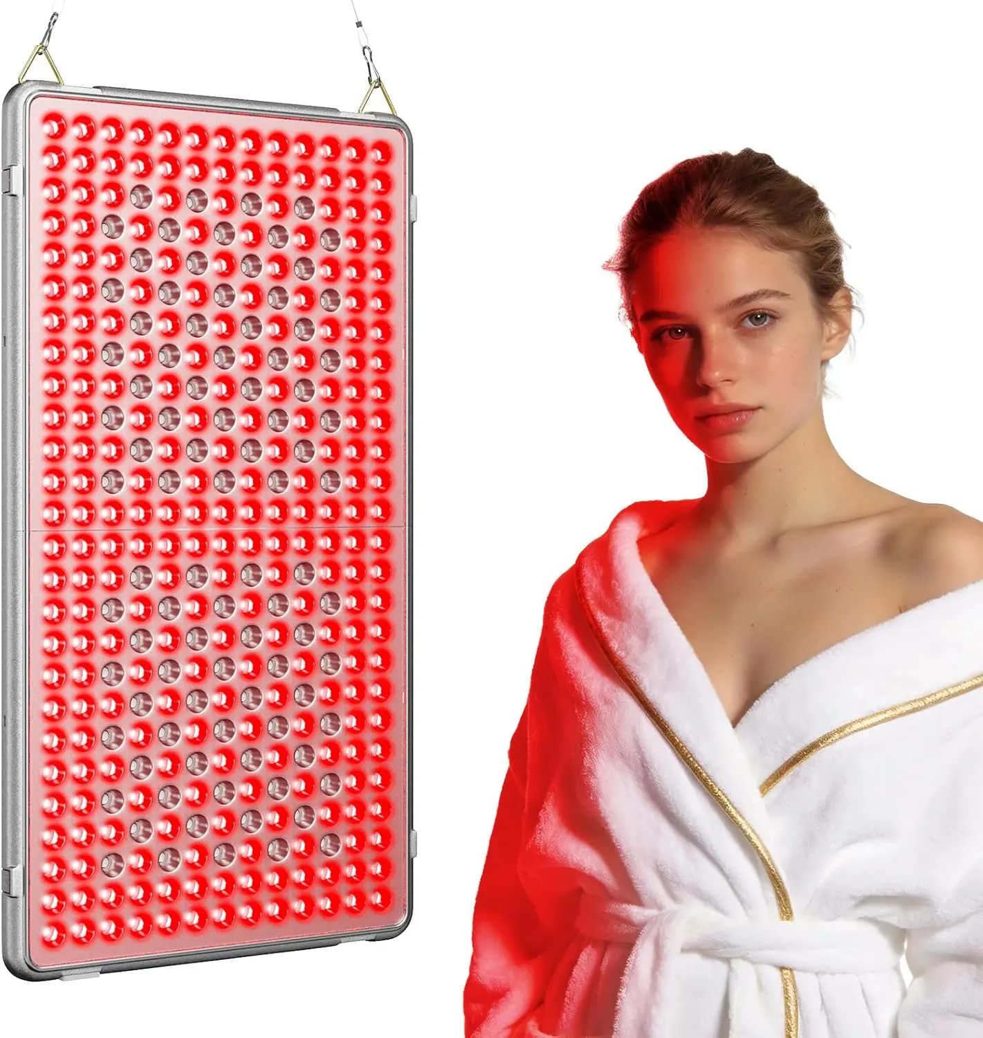 SERFORY Red Light Devices for Face Full Body Red Light Lamp High Power Infrared Light Panel for Skin Health 660nm，yoga