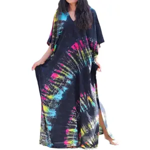 Kaftan Dresses for Women Plus Size Summer Beach Dress with Print and Swim Cover Ups