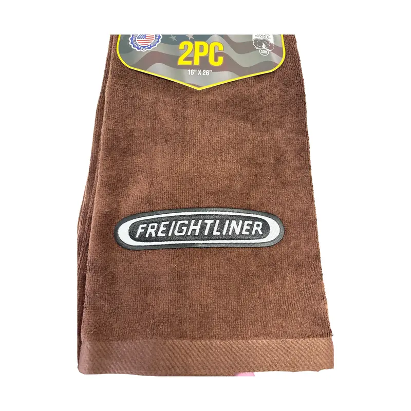 Freightliner Logo Cotton Velour Door Handle Rags - 16"x26", 2-Pack, Multiple Colors, Bathroom Cleaning Towels for Protecting Surfaces, Protect