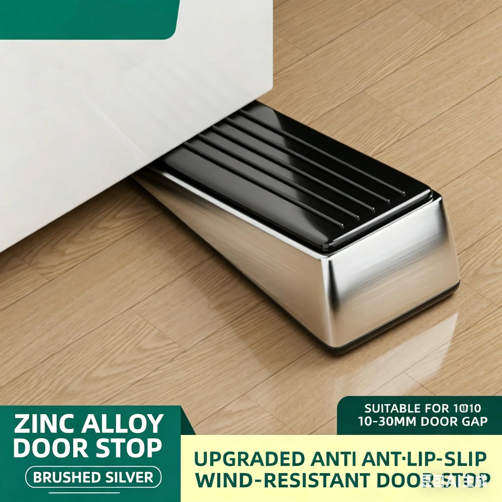 Creative Soft Metal Door Stopper, No Drilling Needed Anti-Jam Design, Polished Metal Finish, Mixed Colors, Home Safety and Security, Doorstop, Doorstopper
