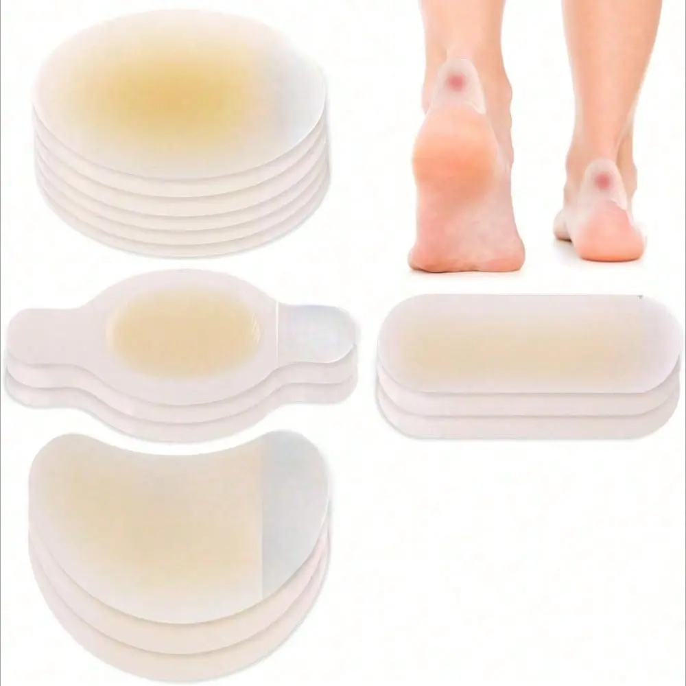Blister Bandages for Feet (15 Count), Waterproof Hydrocolloid Blister Bandages, Ultra-Thin Adhesive Blister Pads, Blister Band Aid for Fingers, Toes, Forefoot, Heel Blister Prevention