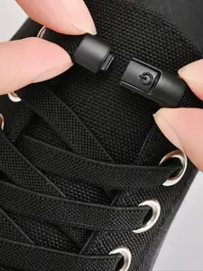 Simple Ombre Color Elastic Shoelaces, Secure Casual Laces for Men & Women, Shoe Accessories for Daily Use, Secure Lace Up, Thick Laces Design