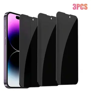 3-Piece iPhone 17 Pro Max Privacy Screen Protector, Full Coverage Tempered Glass Film, Transparent Anti-Spy Protection for Your Smartphone Device