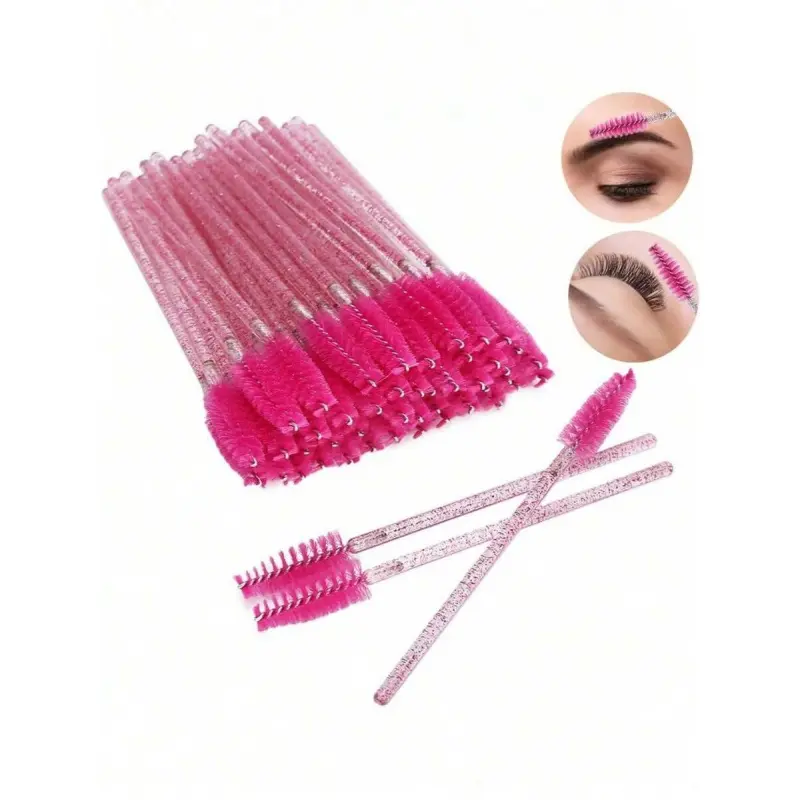 100pcs/20pcs/50pcs Disposable Eyelash Brushes, Mascara Wands, Eyelash Curler Spiral Brushes, Eyebrow Brushes, Eyeshadow Brushes, Spiral Brushes, Makeup Applicator Tools Accessories, Makeup Brushes Set, Makeup Brushes Kit, Brush Combo