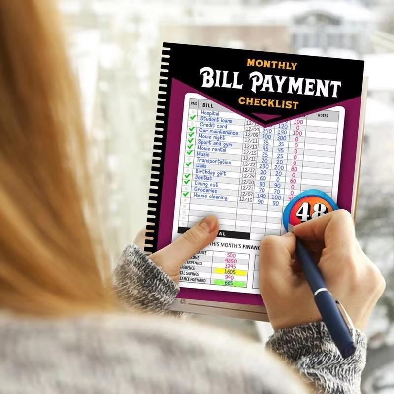 Budget Saving Challenge Accounting Book & Bill Payment Tracker, 48-Month Financial Planner Paperback with 960 Records, Expense Tracking, Bank Account & Debt Payoff Organizer, Family Budget Notebook for Monthly Financial Planning
