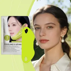 Ear Hook JawlineContour Firming Mask,Daily 12Pcs Cooling V-Up Hydrogel Lifting Mask , Double Chin Reducer, Anti-Sagging De-Puffing Facial Treatment,Mother's Day
