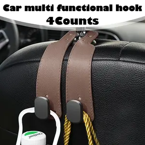 4 Counts Car Seat Back Storage Hook, it has enough carrying capacity to store more items safely and an exquisite craftsmanship with a smooth surface that won't damage your belongings