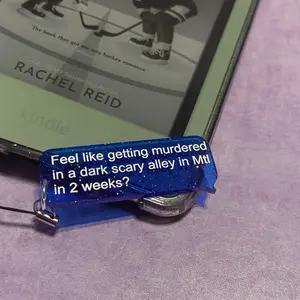 “Dark Alley” text phone/kindle charm or keychain