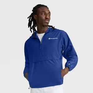 CHAMPION Men's Packable Stadium Jacket - Menswear Coats for Man, Script Logo, Outdoor-Ready, Functional Pocket