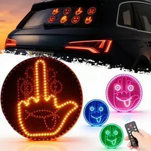 LED car Gesture Light Ultimate 8 Gestures Emojis Wireless Remote rock Easy Install Anti-Tailgate Safety Fun Road Rage Relief Ideal Gift  Drivers Auto accessories decor cool  cover Gadgets stuff accessories men Decoration Automotive cars