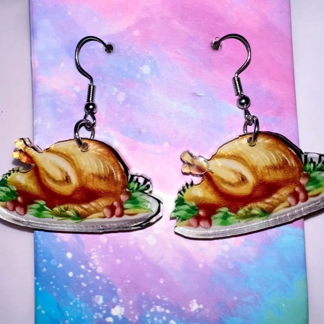 Macy's Parade Earrings - Classic Thanksgiving Turkey Costume Jewelry for Christmas