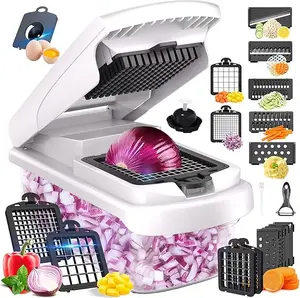 15-in-1 Multifunctional Vegetable Chopper Mandoline Slicer Food Cutter Dicer Grater with Storage Container Kitchen Gadget