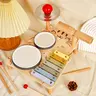 Toddler Wooden Kid Drum Set - Natural Interactive Sound Drums & Percussion Musical Instrument, Sensory Learning Educational Toy, Unisex Toddler Birthday Gift for Musical Skills & Creativity Promotion