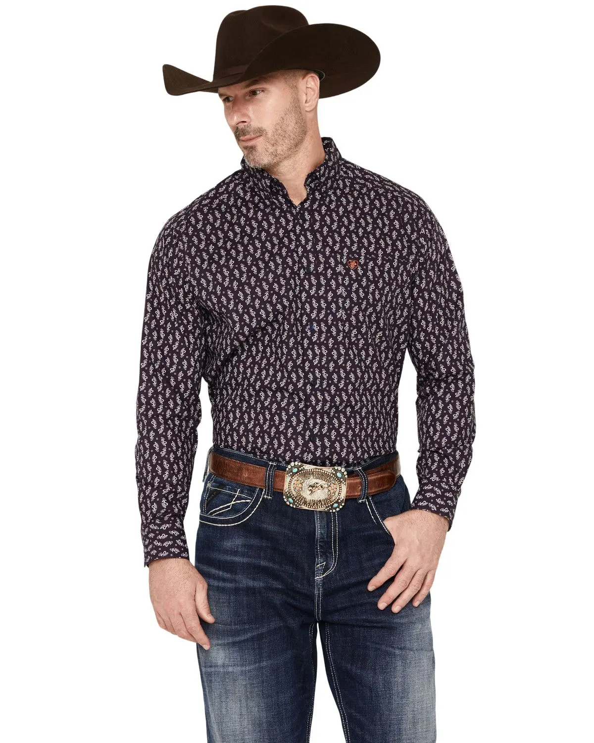 Ariat Men's Men'S Parry Paisley Print Long Sleeve Button-Down Western Shirt - 10079288