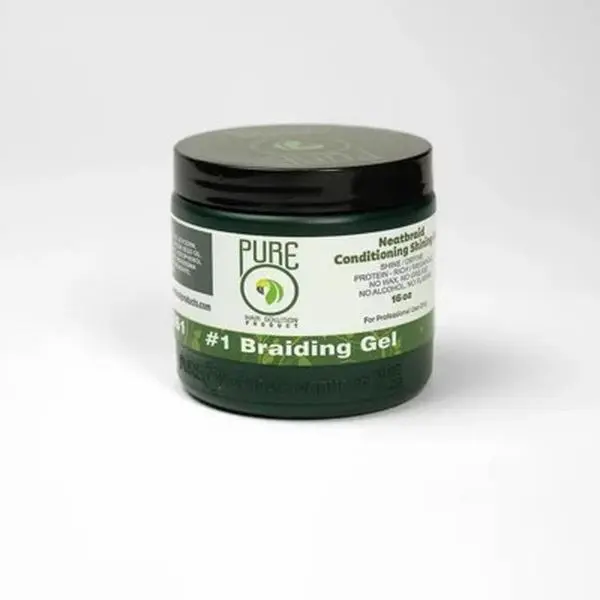 16oz Pure O Neat Braid Gel, Strong Hold Styling Gel for Braiding, Tames Frizz and Adds Shine Haircare