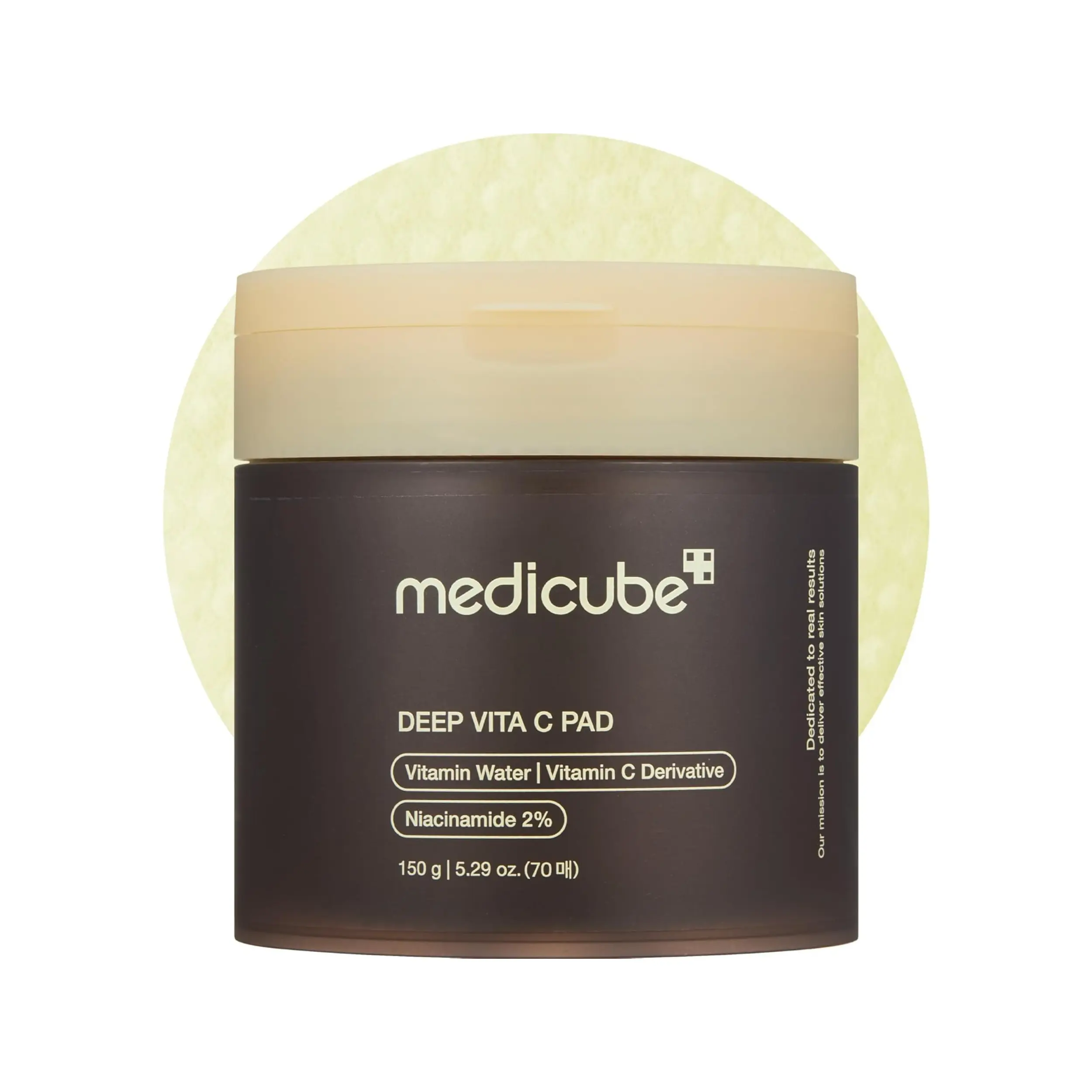 [Official Medicube Partner] Deep Vita C Pad (70pcs) - Toner Pads Deep Vita C Facial Toner Pad for Uneven Skin Tone & Texture | Vitamin Water and 3 Types of Vitamin, Deeply Hydrating & Resurfacing Pad | Korean Skin Care, 70 Pads (1 Pack)
