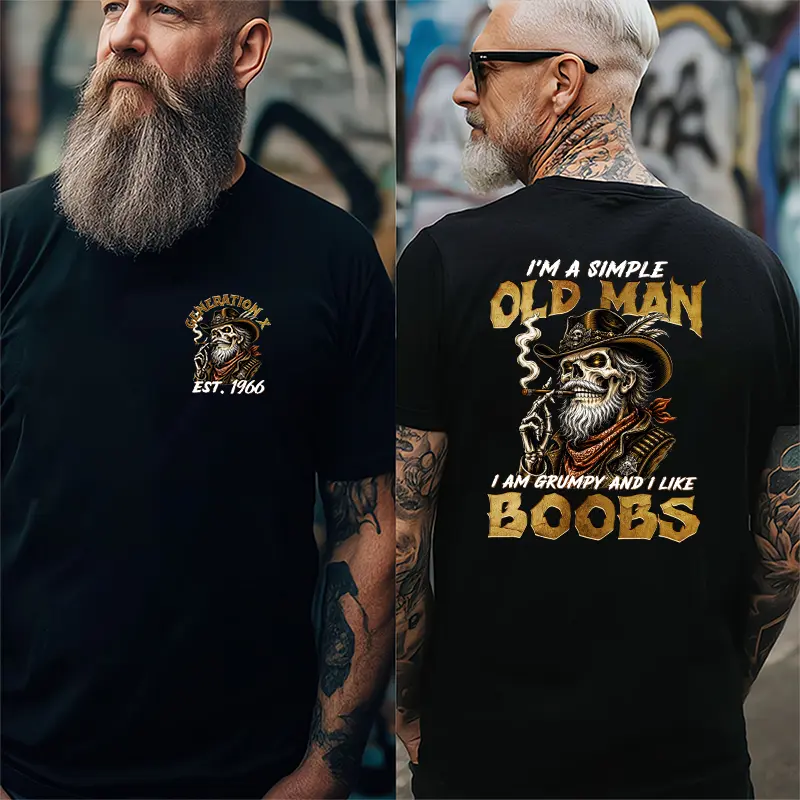 Gen X Men's Sporty Chic Personalized Crew Neck T-Shirt - 1965-1980 Graphic, Polyester Blend, Short Sleeve, Shoulder Tape, Custom Other Year (Leave Me a Message), Casual Sports & Outdoor Top