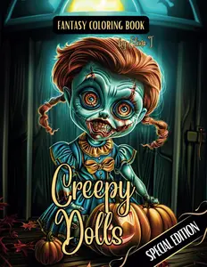 Fantasy Coloring Book Creepy Dolls Special Edition: Halloween Coloring Pages of Spooky Dolls and Puppets | For Adults and Teens (The Enchanting World of Halloween Coloring Books), Paperback
