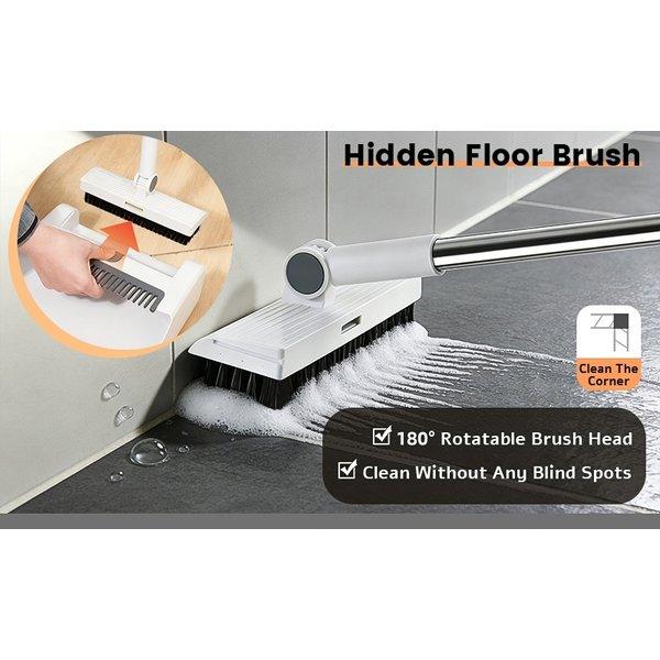 3 in 1 Broom and Dustpan Set 2 in 1 Cleaning Brush Foldable 4 in 1 Broom Combo Multi Function Cleaning Tool for Home Office Dorm Dust Removal