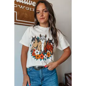Floral Horses Tee