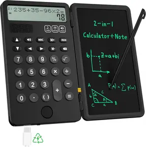 【Back To School】NEWYES Talking Calculators, AB0611 Desktop Rechargeable for School Desk Calculator with Notepad 2-Line Display Office Desk Accessories School Supplies College Kids Calculators for Student Simple Big Button