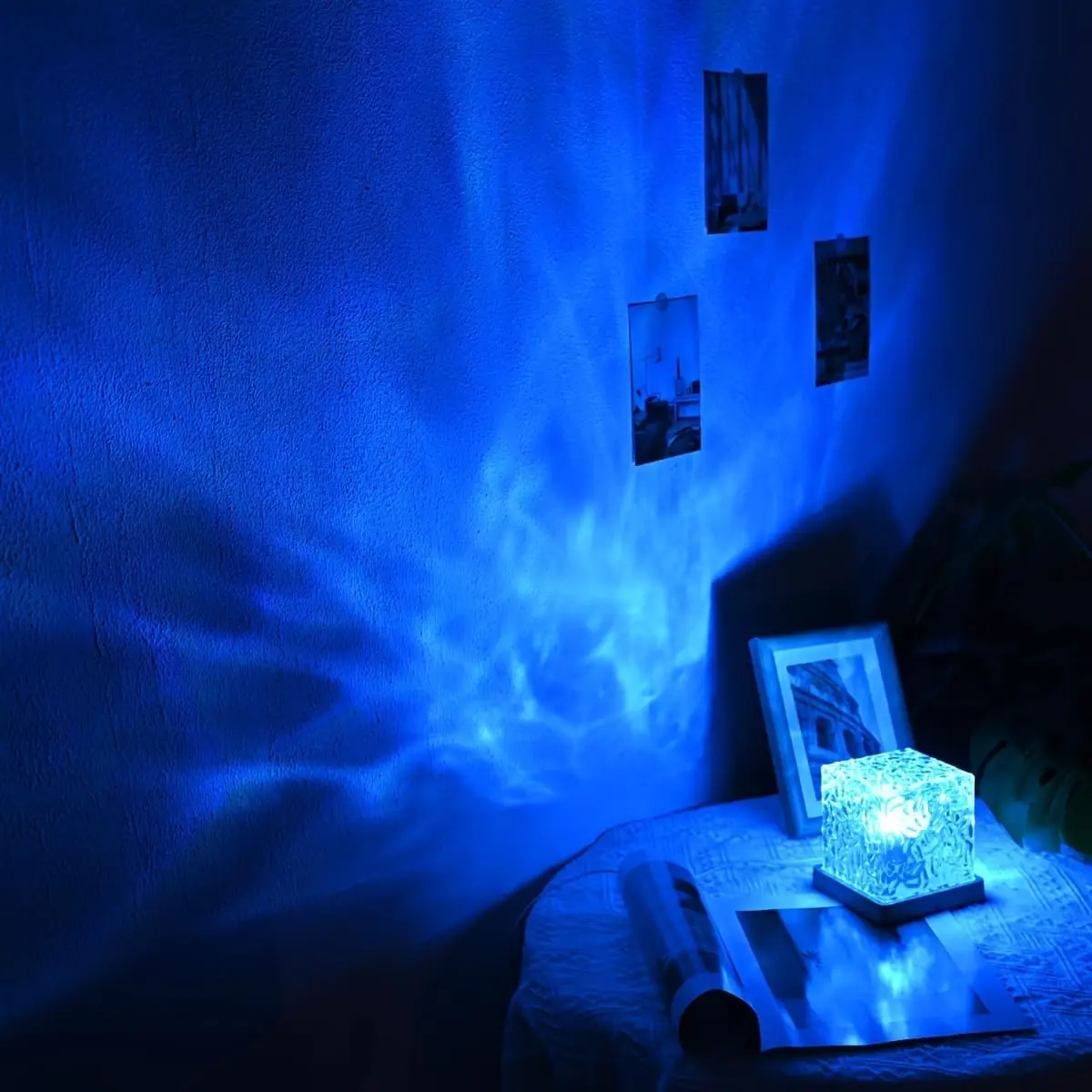 VH Aurora Projector Night Light, Atmosphere Light, USB Powered LED Projector Lamp with Remote Control, 16 Dynamic Lighting Effects,Suitable for Bedroom, Living Room, Home Theater, Game Room Decor