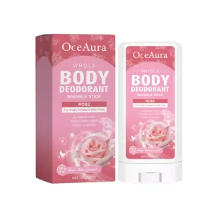 OceAura Rose Body Deodorant Stick Rose Fragrance Natural Refreshing Lightens Underarm Odor Long-lasting Fragrance