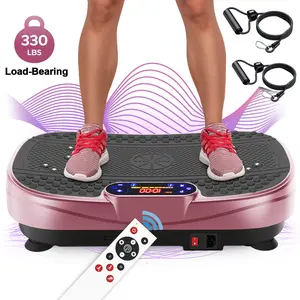 SAYGOGO 330lbs Vibration Plate Exercise Machine - Whole Body Workout Vibration Trainers Fitness Platform w/ Loop Bands, Vibrate Board Training Equipment for Weight  & Toning at Home