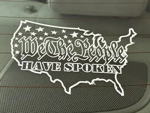 WTP Have Spoken USA Vinyl Decal - 2 PACK SPECIAL Car Decorative Sticker Vehicle Exterior Decoration