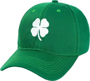Men-Women-Ireland-St-Patrick's Baseball-Day Cap - Irish-Shamrock Adjustable Green Day Lucky Hat with Decorative Features