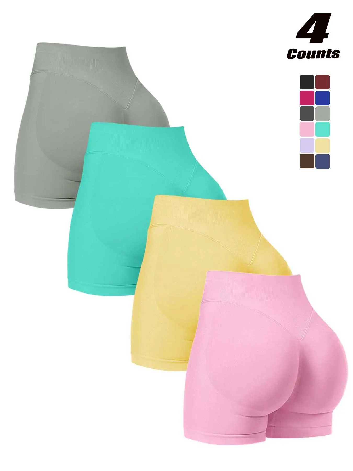 Women's Summer Shorts, Compression Shorts, Activewear Shorts, Moisture-Wicking Quick-Dry High Waist Butt-Lifting Sports Running Yoga Shorts, Versatile Use
