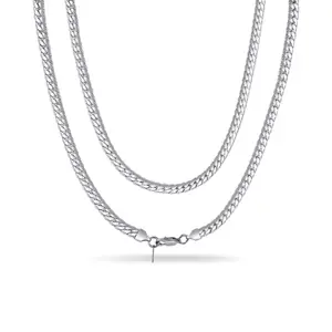 PROSTEEL Snake Chain Choker Necklace Stainless Steel Chain Necklace Length 18-30 Inches Width 6mm/8mm Necklaces Jewelry Unisex For Men Women Gift Box