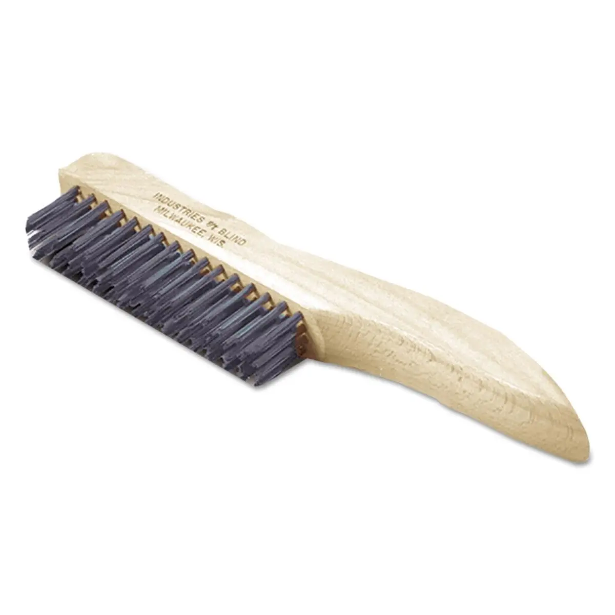 212 MAIN NSN2691259 Stainless Steel Utility Brush with Handle - 10.5 in. Length, 1 in. Steel Bristles, Durable Plastic Home Cleaning Tool with Dependability