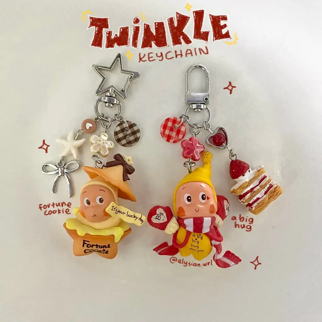 [NEW] Twinkle Twinkle Keychain, Cute Twinkle Doll Keyring, Apple Star Bag Charm