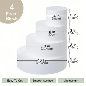 Round Foam Cake Model, Decorative Baking Display, Cake Toppers, Wedding Cake Design, Birthday Party, Christmas, Valentine's Day, Easter, 4-12 Inch Options