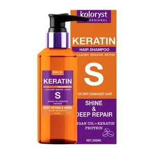 koloryst Keratin Hair Shampoo - Deep Repair for Dry, Damaged Hair with Argan Oil & Protein | Shine & Hydration | 300ml