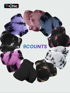 Women's Tie Dye High Waist Sports, Casual Comfy Breathable Skinny Workout Impact Shorts for Yoga Gym Workout Running, Ladies Sportswear for All Seasons