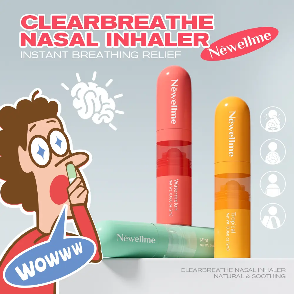 Newellme Nasal Stick - Ultra - Potent Essential Oil Vapors  Instantly Wake You Up  Overcome Drowsiness & Revitalize Your Senses
