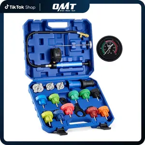 Orion Motor Tech 31 pcs Universal Radiator Pressure Tester Kit, Coolant Pressure Tester Kit with Manual Pump and Color-Coded Test Caps, Coolant Vacuum Refill kit for Cars Motorcycles Trucks Cooling System, Automotive Repair Tools, fathersdaygift