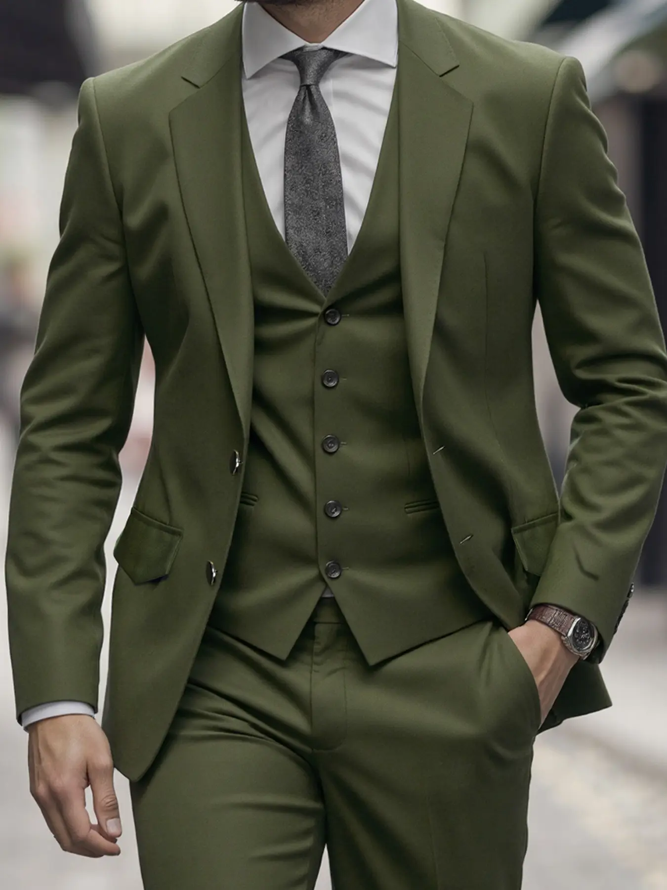 Men's Classic Solid Color Business Formal Wear Casual Blazer Jacket, Fitted Woven Fabric for All Seasons, Perfect for Weddings Parties Festivals Events