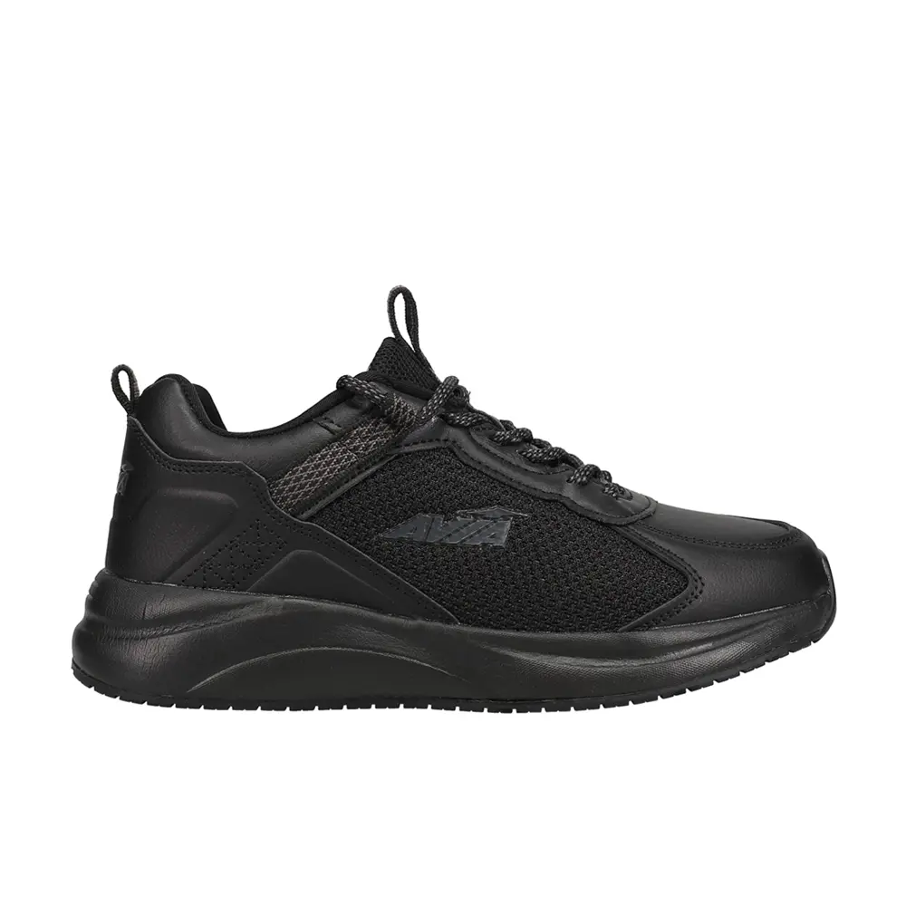 Avia Womens Avi-Canyon Slip Resistant Soft Toe Lace Up  Work Safety Shoes Casual - Black